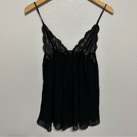 Victoria's Secret Black‎ Babydoll Chemise Lingerie Slip Women's Medium Lace - Picture 6 of 7